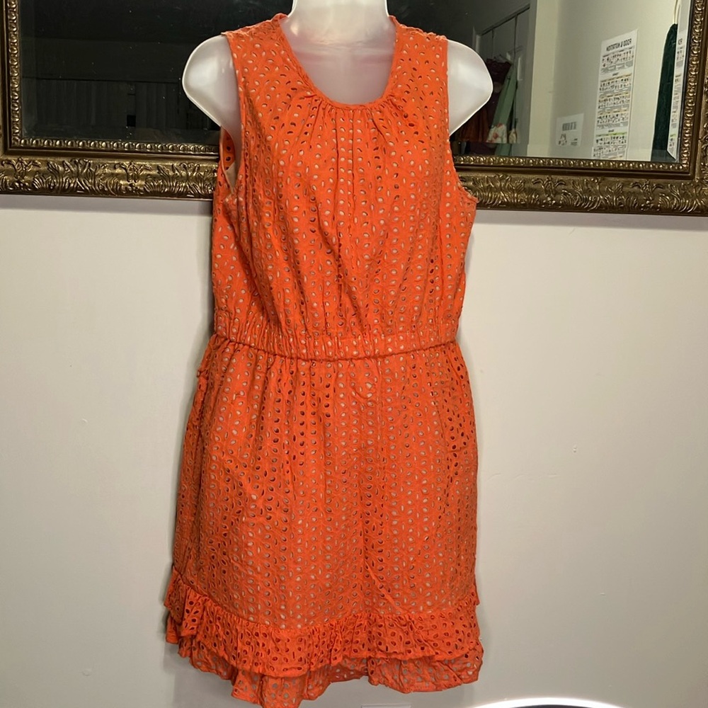 Peter Som/Design Nation Eyelet Lace Sleeveless Sundress with pockets!!! Sz 10
